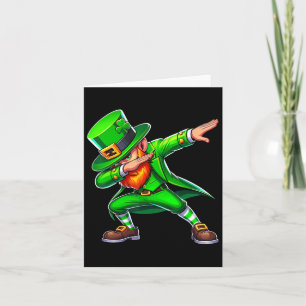 Dabbing Leprechaun St Patricks Day Funny Irish Men Karte