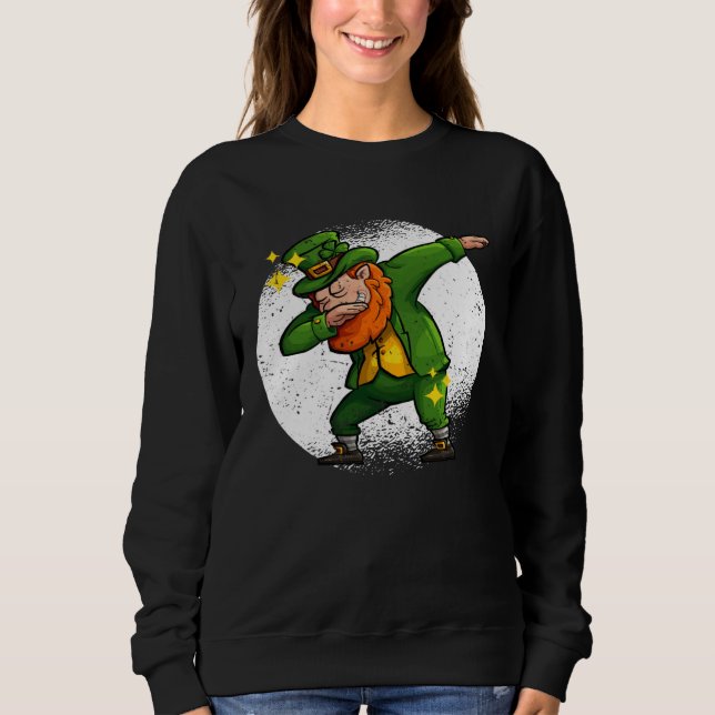 Dabbing Leprechaun St Patricks Day Irish Shamrock  Sweatshirt (Vorderseite)