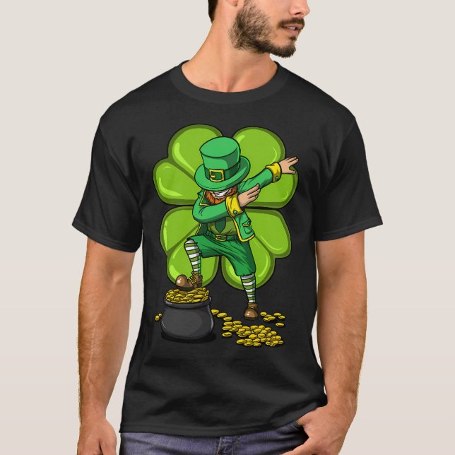 Dabbing Leprechaun T-Shirt (Vorderseite)