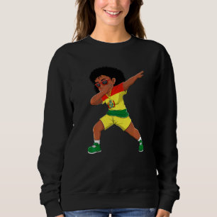 Dabbing Mädchen bolivianisch Bolivien-Flagge Kinde Sweatshirt