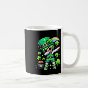 Dabbing Mädchen Leprechaun St. Patricks Tag Regenb Kaffeetasse