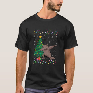 Dabbing Maine Coon Xmas Tree Lights Ugli Weihnacht T-Shirt