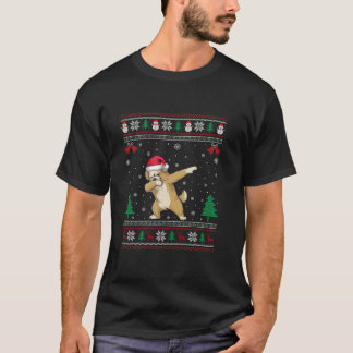 Dabbing Maltipoo Weihnachtsmannmütze Boys Girls Ki T-Shirt