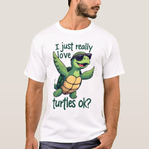Dabbing Meeresschildkröte Ich Liebe Schildkröten W T-Shirt