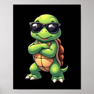 Dabbing Meeresschildkröte Tierliebhaber Rette die Poster