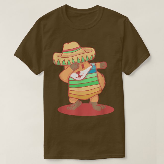 Dabbing Meican Fo Cinco De Mayo T-Shirt (Design vorne)