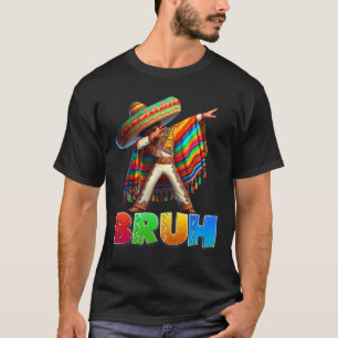 Dabbing Mexican Boy Bruh Poncho Cinco De Mayo Men T-Shirt