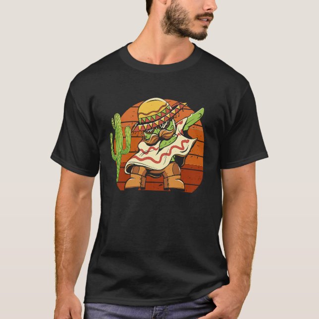 Dabbing Mexican Fiesta Cinco de Mayo Festival Cele T-Shirt (Vorderseite)