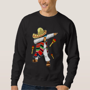 Dabbing Mexican Poncho Cinco De Mayo Boys Men Men Sweatshirt