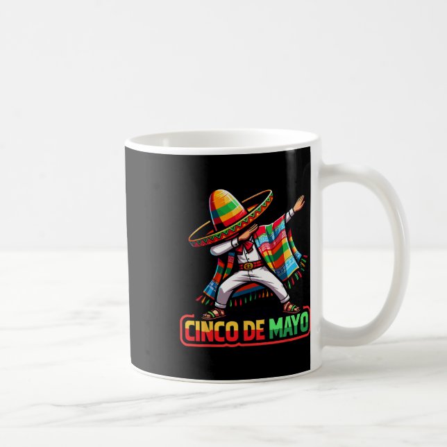 Dabbing Mexican Poncho Cinco De Mayo Fiesta 1 Kaffeetasse (Rechts)