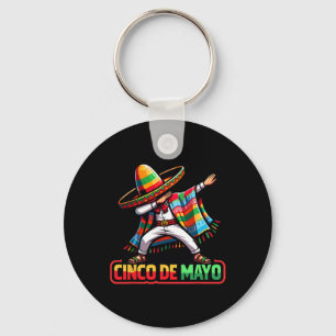 Dabbing Mexican Poncho Cinco De Mayo Fiesta 1 Schlüsselanhänger