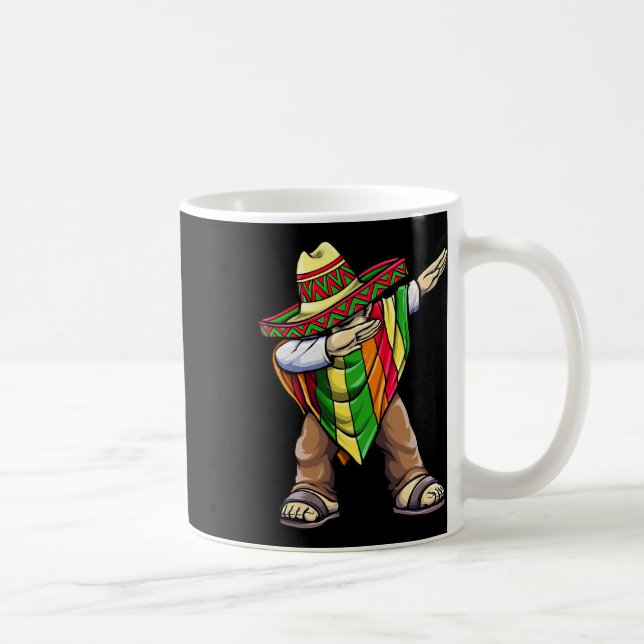 Dabbing Mexican Poncho Cinco De Mayo Kaffeetasse (Rechts)