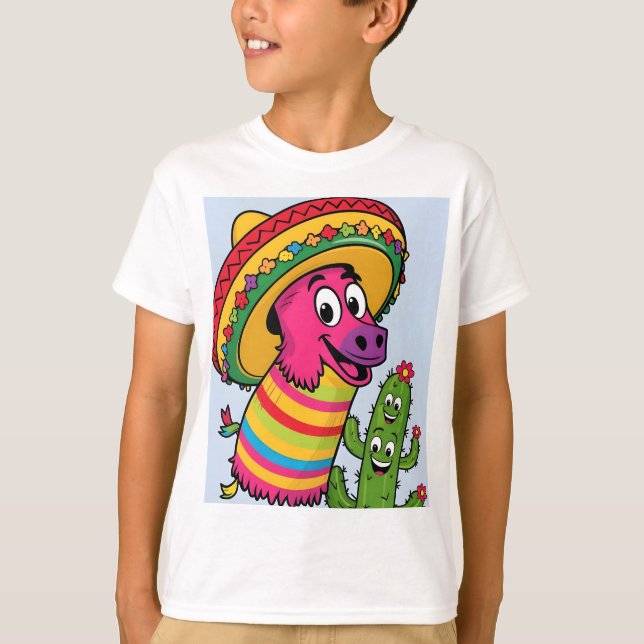 Dabbing Mexican Poncho Cinco de Mayo T-Shirt (Vorderseite)