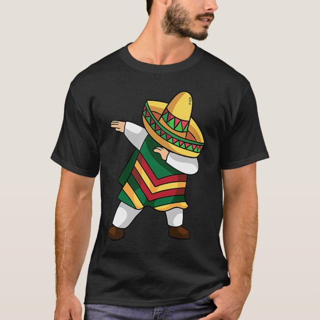 Dabbing Mexican Poncho Cinco T-Shirt (Vorderseite)