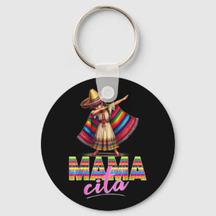 Dabbing Mexican Poncho Sombrero Cinco De Mayo Mama Schlüsselanhänger