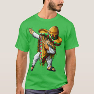 Dabbing Mexican Poncho Sombrero Dab Cinco de Mayo T-Shirt