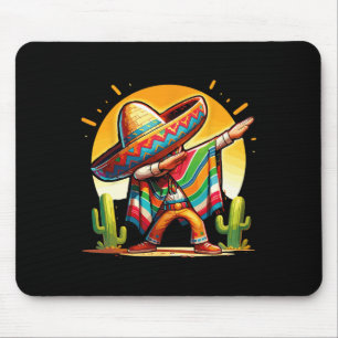 Dabbing Mexican Poncho Sombrero Dab Dance Cinco De Mousepad