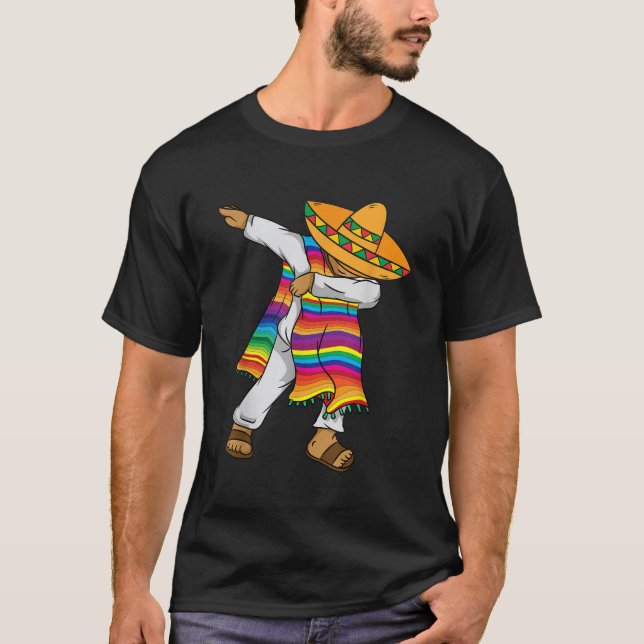 Dabbing Mexicanisches Poncho Shirt Cinco De Mayo K (Vorderseite)