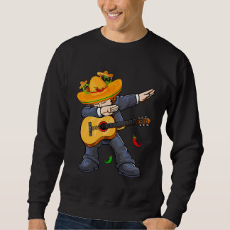 Dabbing Mexico Mariachi & Guitar Cinco De Mayo Boy Sweatshirt