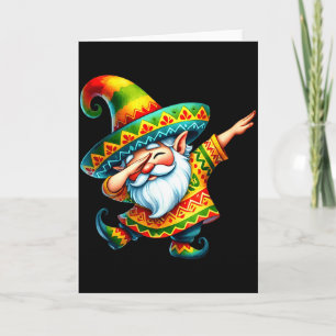 Dabbing mexikanischer Gnom Sombrero Cinco De Mayo Karte