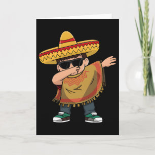 Dabbing Mexikanischer Poncho Cinco De Mayo Dabbing Karte