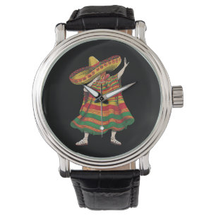 Dabbing Mexikanischer Poncho Cinco De Mayo Fiesta- Armbanduhr