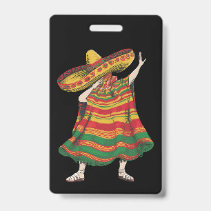 Dabbing Mexikanischer Poncho Cinco De Mayo Fiesta- Ausweis