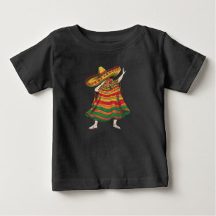 Dabbing Mexikanischer Poncho Cinco De Mayo Fiesta- Baby T-shirt