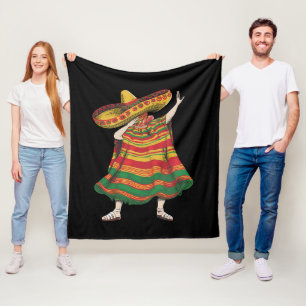 Dabbing Mexikanischer Poncho Cinco De Mayo Fiesta- Fleecedecke