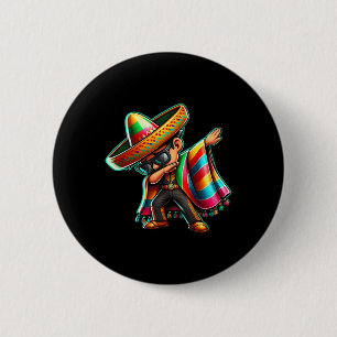 Dabbing-Mexikanischer Poncho Cinco De Mayo Jungen  Button