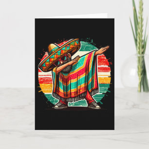 Dabbing mexikanischer Poncho Cinco De Mayo Jungen Karte