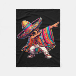 Dabbing Mexikanischer Poncho Cinco De Mayo Männer Fleecedecke