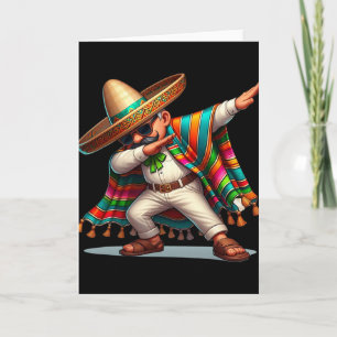 Dabbing mexikanischer Poncho Cinco De Mayo Männer  Karte
