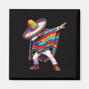 Dabbing Mexikanischer Poncho Cinco De Mayo Männer  Magnet