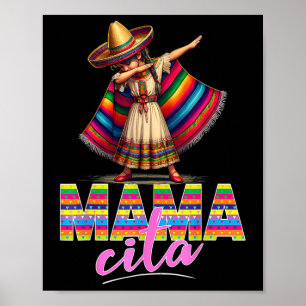 Dabbing mexikanischer Poncho Sombrero Cinco De May Poster