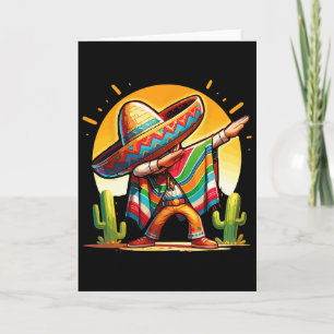Dabbing mexikanischer Poncho Sombrero Dab Tanz Cin Karte