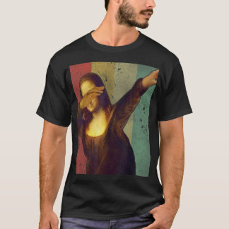 Dabbing Mona Lisa Retro Kunstlehrer T T-Shirt