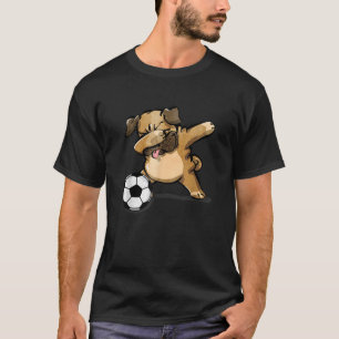 Dabbing Mops Funny Dog Fußball Mops Liebe Fußball T-Shirt