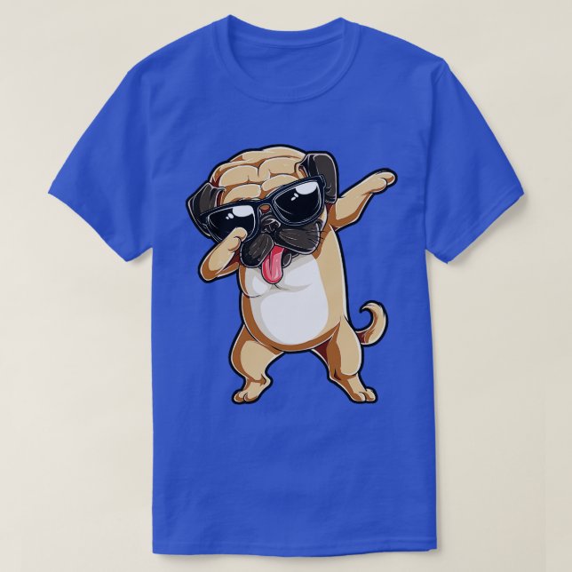 Dabbing Mops Garcons Filles Dab Dance Dog Welppy L T-Shirt (Design vorne)
