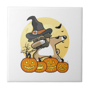 Dabbing Mops Halloween Fliese