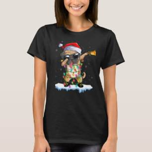 Dabbing Mops WeihnachtsLICHT Funny Boys Girls Herr T-Shirt