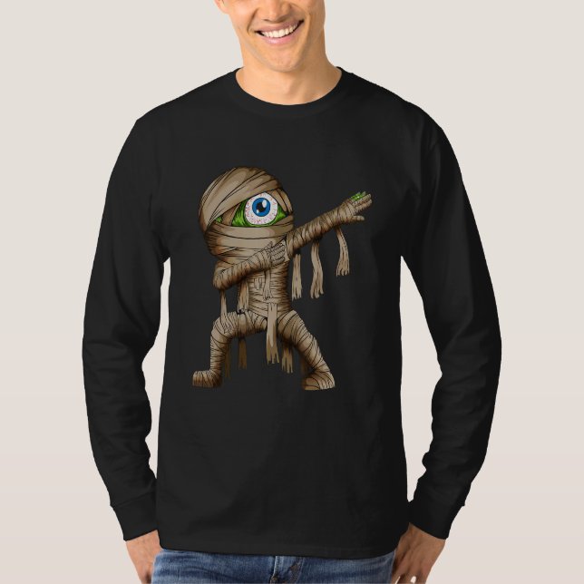 Dabbing Mummy Halloween Dab Fan  Scary Stories T-Shirt (Vorderseite)