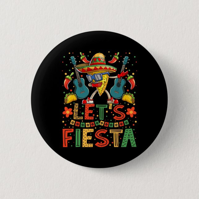 Dabbing Nacho Cinco De Mayo Shirt Frauen Männer La Button (Vorderseite)