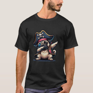 Dabbing Niedlich Pirate Mops Boys Girls Dog Lovers T-Shirt