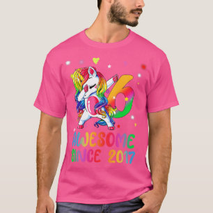 Dabbing Niedliches Einhorn 6 Jahre Phantastisch 6  T-Shirt
