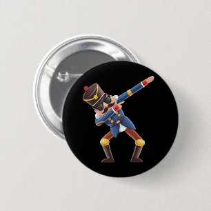Dabbing Nussknacker Weihnachtsfeiertag Button