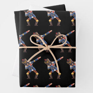 Dabbing Nussknacker Weihnachtsfeiertag Geschenkpapier Set