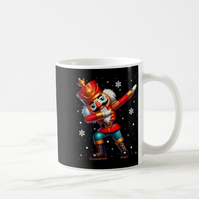 Dabbing Nutcracker Christmas Costume Matching Fami Kaffeetasse (Rechts)