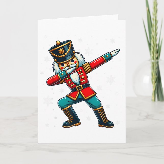 Dabbing Nutcracker Christmas Costume Matching Fami Karte (Vorderseite)