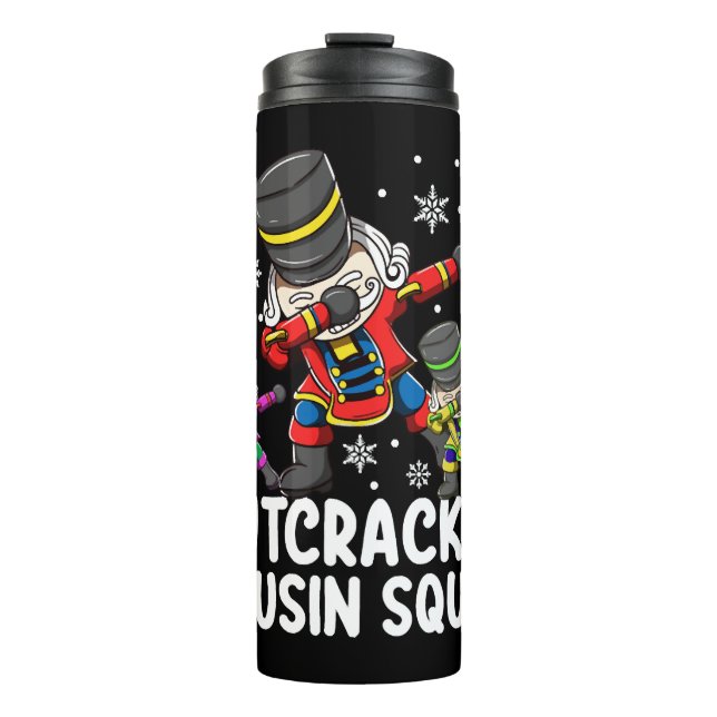 Dabbing Nutcracker Cousin Squad Funny Matching Thermosbecher (Vorderseite)